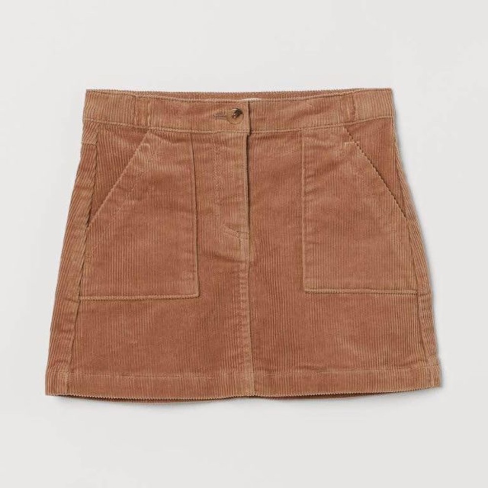 BRAND NEW girl H&M h&m 99% cotton corduroy skirt size 3-4Y